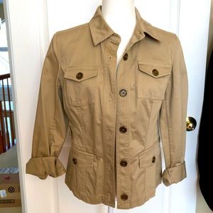 Jones New York lite weight khaki color jacket